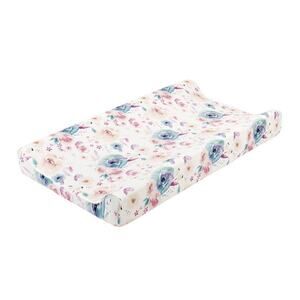 Baby Girl Nursery Diaper Changing Pad Cover Watercolor Floral Boho Washable